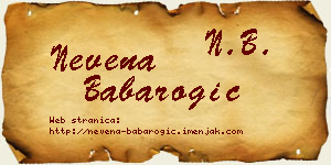 Nevena Babarogić vizit kartica